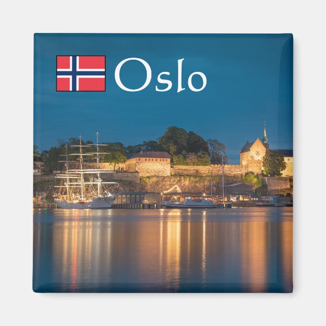 Oslo Norway Souvenir Magnet (Front)