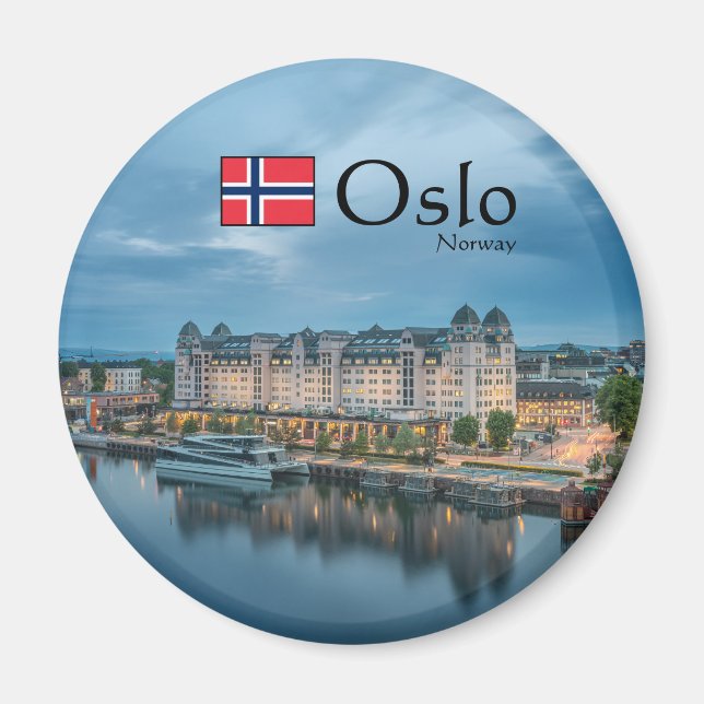 Oslo Norway Souvenir Magnet (Front)