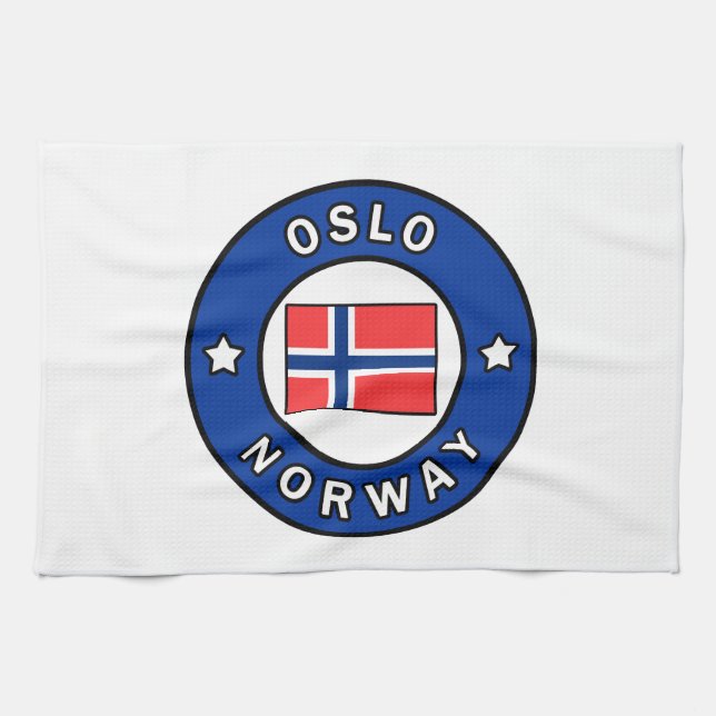 Oslo Norway Tea Towel (Horizontal)