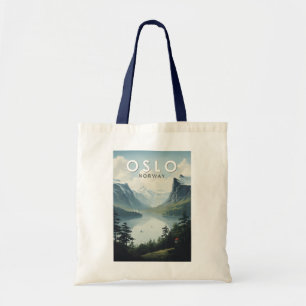 Oslo Norway Travel Art Vintage Tote Bag