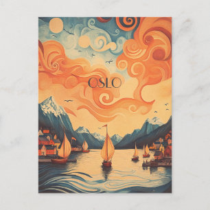 Oslo Norway Travel Postcard