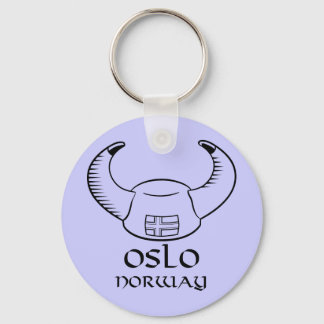 Oslo Norway Viking Hat Key Ring