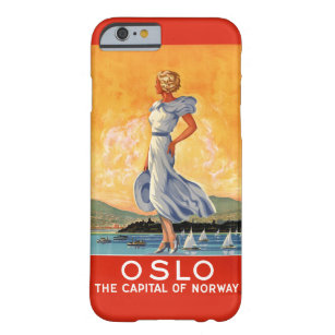 Oslo Norway Vintage Travel Poster Restored Barely There iPhone 6 Case