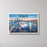 Oslo Opera House Vintage Travel Poster - Norway