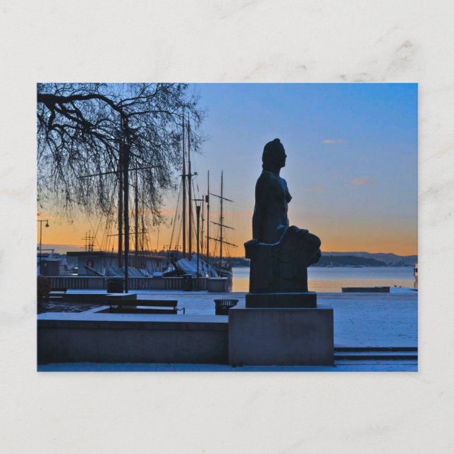 Oslo waterfront and marina postcard (Front)