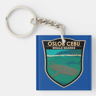 Oslob Cebu Philippines Whale Shark Travel Vintage Key Ring