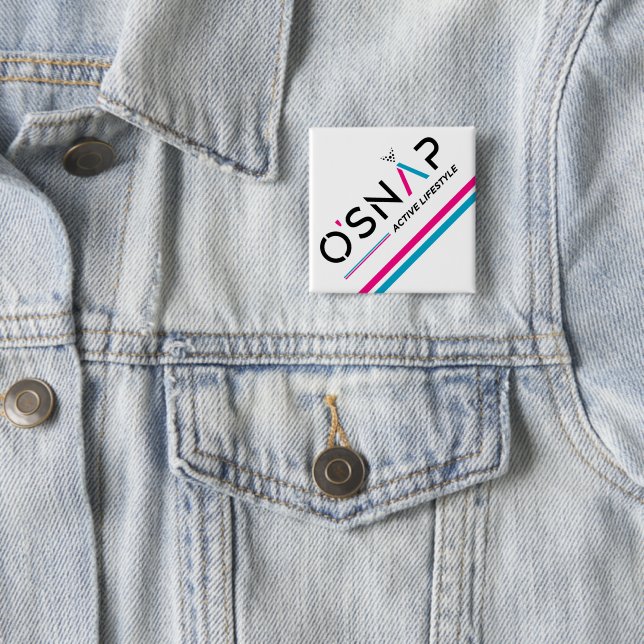 O'Snap Angled 15 Cm Square Badge (In Situ)