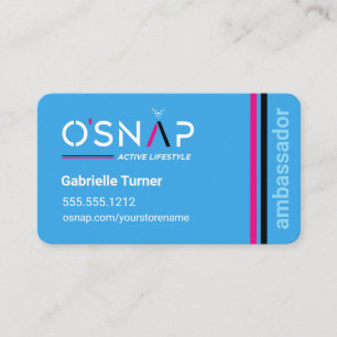 O'Snap Blue Rectangle Business Card