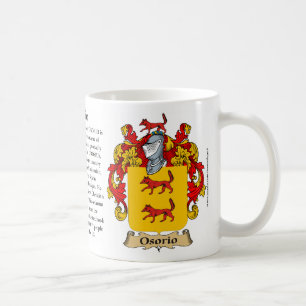 Osorio, the Origin, the Meaning and the Crest Coffee Mug