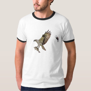 Osprey being chased by a red winged blackbird T-Shirt