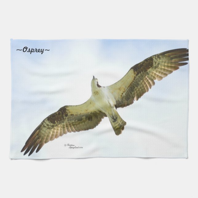 Osprey bird flying Kitchen Towel (Horizontal)