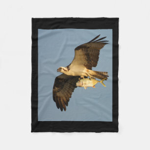 osprey fishing fleece blanket