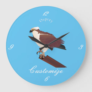 Osprey Hawk Raptor Thunder_Cove Large Clock