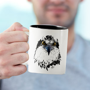 Osprey "King of Birds" Original Art Two-Tone Coffee Mug