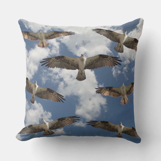 Osprey parade in the sky  cushion (Front)