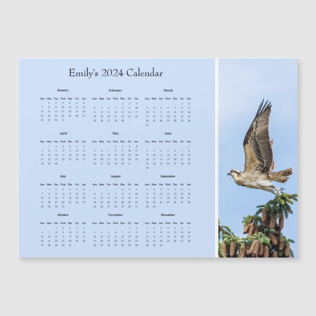Osprey - Personalise full year 2024 calendar (Front)