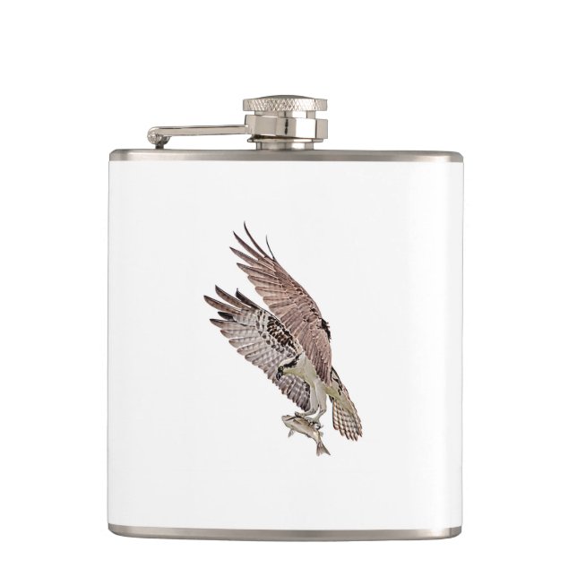 Osprey with a fish hip flask (Front)