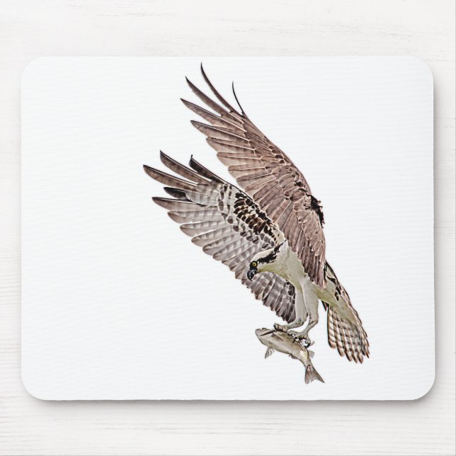 Osprey with a fish mouse mat (Front)