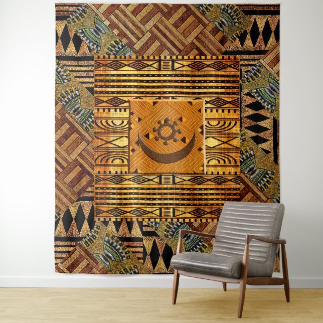 OSRAM NE NSOROMA Tribal Motif Pattern  Tapestry (In Situ)