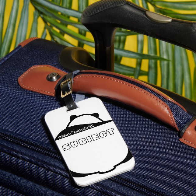 ossan*panda bear  luggage tag (Front Insitu 1)