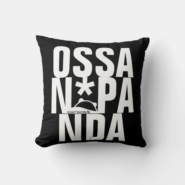 ossan*panda bear  throw pillow (Front)