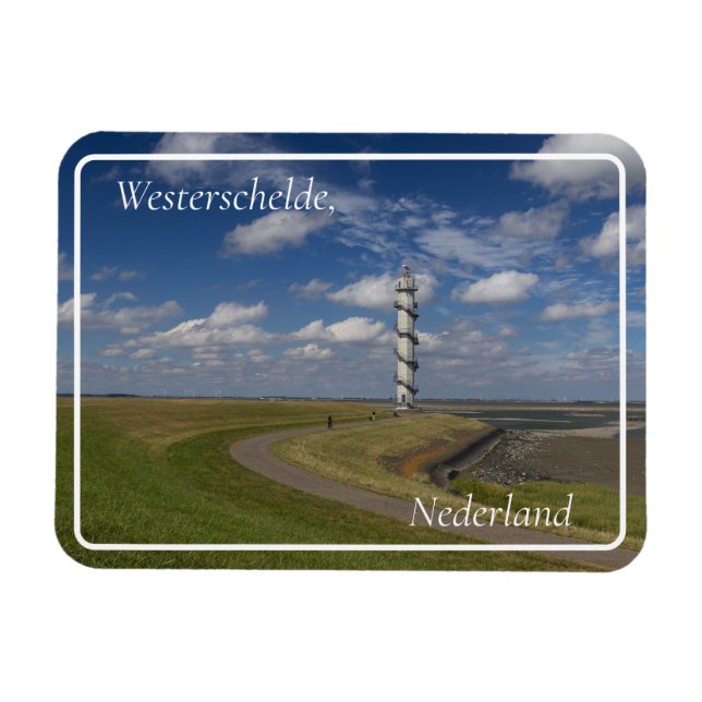 Ossenisse Radar Tower, Zeeland, Netherlands Magnet (Horizontal)