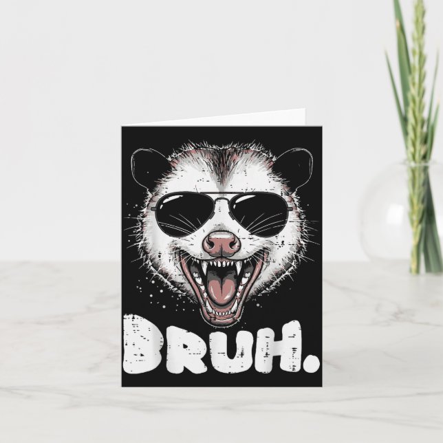 Ossum Face Bruh Funny Ssum Meme Humor Men Women Ki Card (Front)