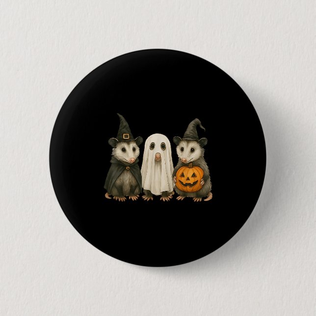 Ossum Halloween Ssum Witch Ghost Pumpkin  6 Cm Round Badge (Front)