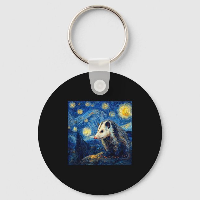 Ossum Ssum Van Gogh Starry Night  Key Ring (Front)