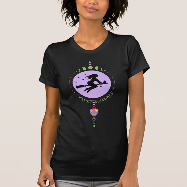 Ostara Blessings Witch T-Shirt (Front)