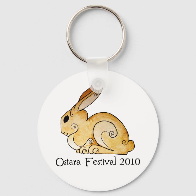 Ostara Bunny1 Key Ring (Front)
