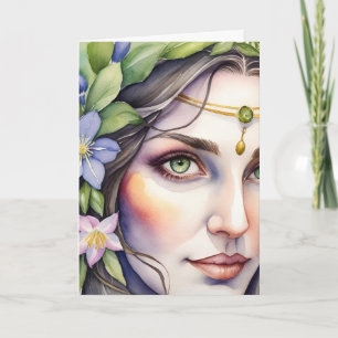 Ostara Goddess Spring Equinox Sabbat Wicca Holiday Card