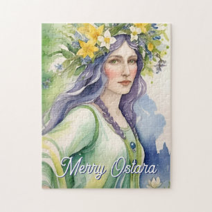 Ostara Goddess Spring Equinox Sabbat Wicca Holiday Jigsaw Puzzle