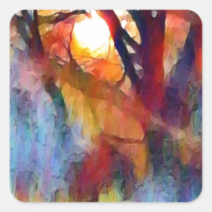 Ostara Moonrise Square Sticker