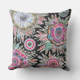 Ostara: Nocturnal Pulse- Floral Cushion