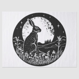 Ostara Wiccan Magic Hare Silhouette Decoupage Tissue Paper