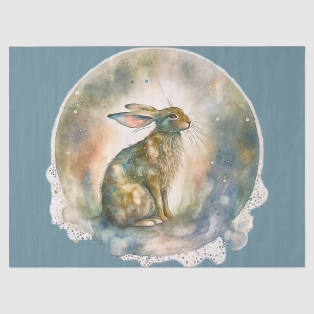 Ostara Wiccan Magical Hare Decoupage Tissue Paper (Front)