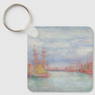 Ostend Harbour by James Ensor (1900) Key Ring