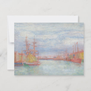 Ostend Harbour by James Ensor (1900) Postcard