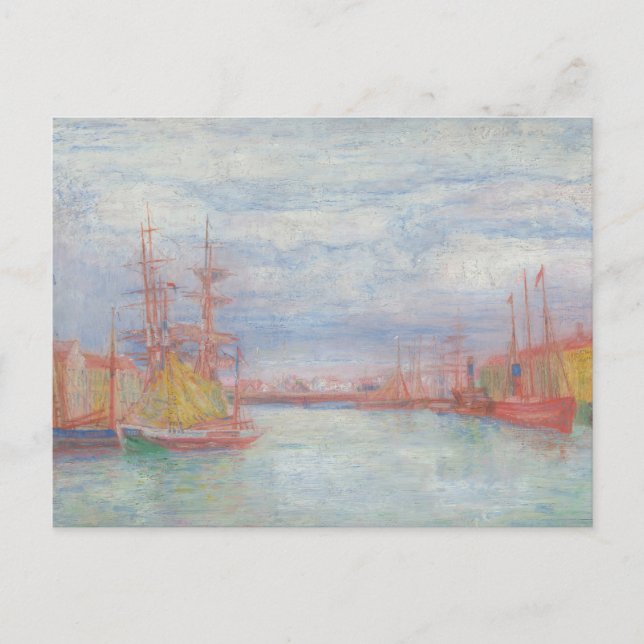 Ostend Harbour by James Ensor (1900) Postcard (Front)