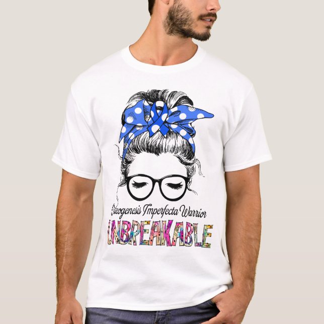Osteogenesis Imperfecta Awareness Ribbon Support  T-Shirt (Front)