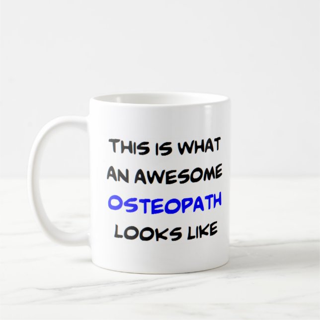 osteopath, awesome coffee mug (Left)