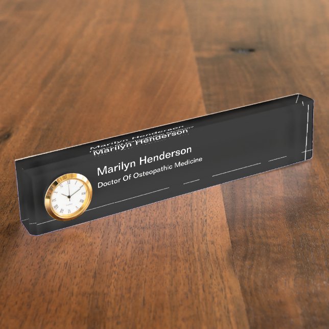 Osteopathic Medical Doctor Nameplate (Side)