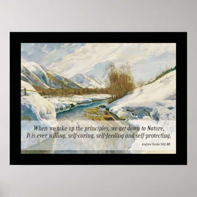 Osteopathic Nature Quote by A.T. Still Poster (Front)