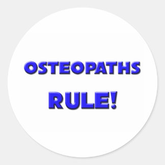 Osteopaths Rule! Classic Round Sticker
