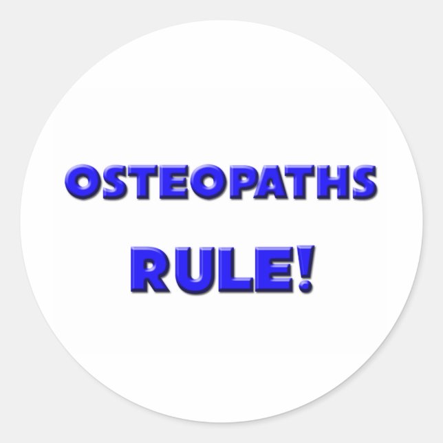 Osteopaths Rule! Classic Round Sticker (Front)