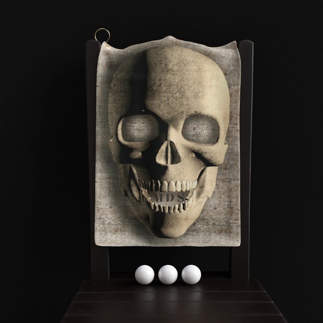 Osteopaths Spooky Skeleton Skull Golf Towel (Creator Uploaded)