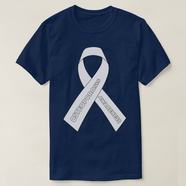 Osteoporosis Awareness Ribbon T-Shirt (Design Front)