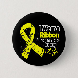 Osteosarcoma Ribbon Hero in My Life 6 Cm Round Badge