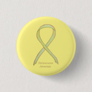 Osteosarcoma Yellow Awareness Ribbon Custom Pin